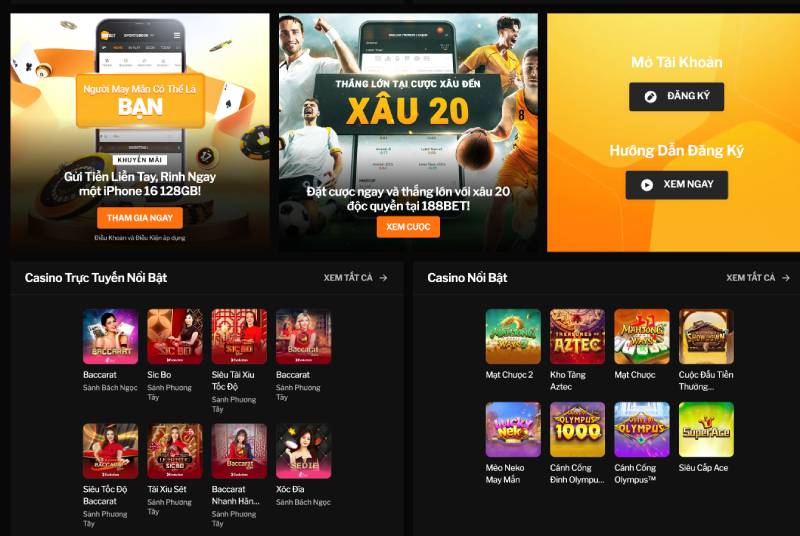 Dịch Vụ Và Sản Phẩm Tại 188Bet